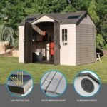 Side 10 ft. W x 8 ft. D Plastic Storage Shed - Image 4